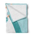 thumbnail image 2 of Bridal Shower Soft Flannel Fleece Throw Blanket, Bride with Her Bridemaids Flowers Celebration Party Artwork, Cozy Plush for Indoor and Outdoor Use, 70" x 90", Turquoise Blue and White, by Ambesonne, 2 of 5