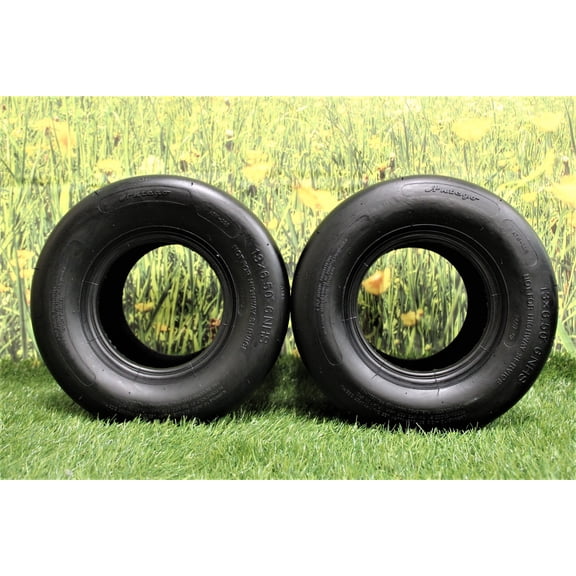 Antego Tire and Wheel Set of Two 13X6.50-6 4 Ply Turf Tires for Lawn & Garden Mower ATW-008