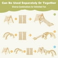 thumbnail image 4 of Costway 3-in-1 Kids Climber Set Toddler Wooden Play Arch with Sliding and Climbing Ramp, 4 of 10