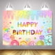 thumbnail image 4 of Fondo de donut de feliz cumpleaños para niñas, dulces decoraciones de fiesta de cumpleaños, fondo, pastel, mesa, pancarta, 4 of 4