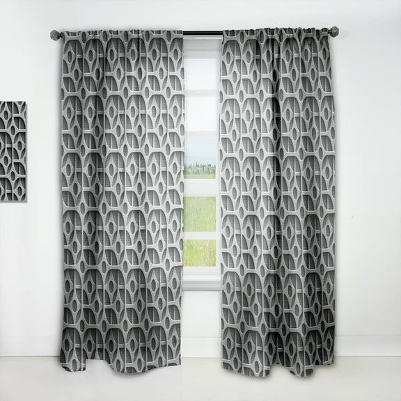 Designart 'Scandinavian Pattern XIX' Scandinavian Curtain Panel