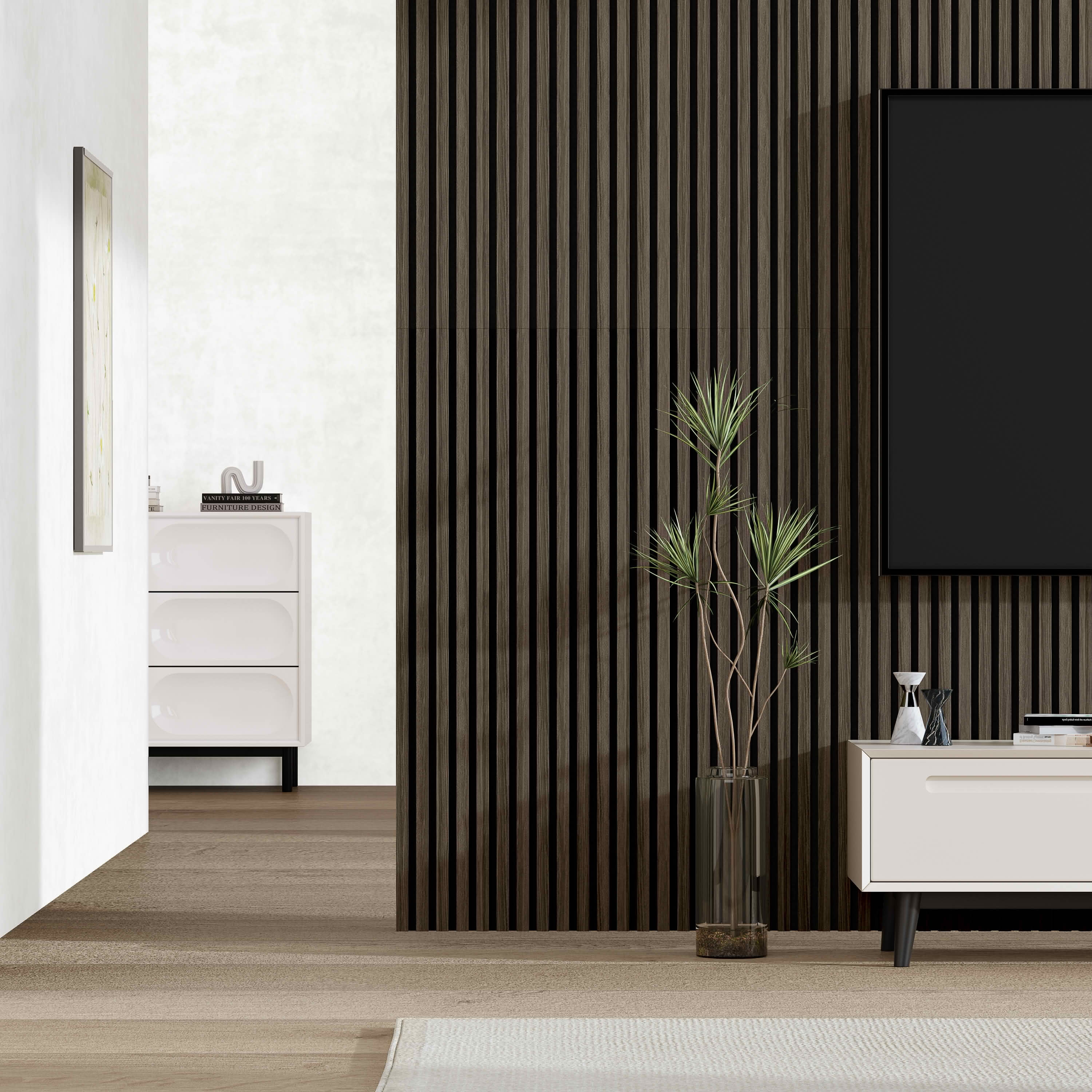 MAYEERTY Walnut Wood Veneer MDF Sound Absorbing Panel for Wall Decor, 47x24x1 Inch, 2 Pack