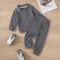 thumbnail image 2 of Kogui Fall Outfits for Kids Fall Winter Toddler Baby Boy Outfit Long Sleeve Sweatshirt Pullover Tops and Pants Set Size 3T 4T (Grey,3-4 Years), 2 of 7