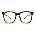 thumbnail image 3 of Nerdy Large Horn Rim Rectangular Blue Light Filtering Computer Eyeglasses Tortoise, 3 of 8