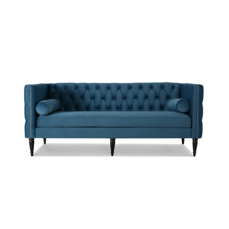 Jennifer Taylor Home Diane On Tufted Tuxedo Sofa Satin Teal