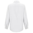 thumbnail image 6 of Womens Casual Button Down Long Sleeve Blouses Cotton Collar Tops Work Drop Shoulder Shirt Solid Color Loose Clothes (White M), 6 of 8