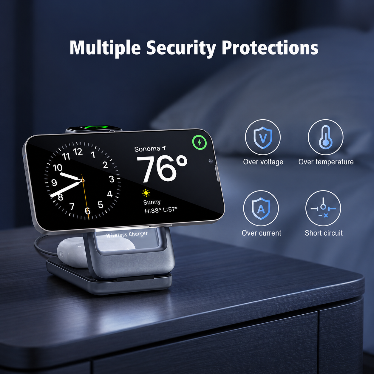 ETEPEHI 3-in-1 Magnetic Wireless Charging Station photo 3