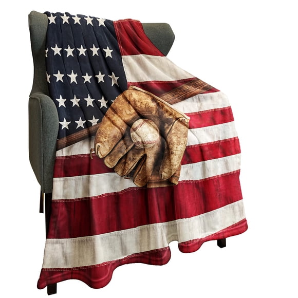HommomH Sports Fleece Blanket 60" x 80" Sports American Football Fun Traditional Sport Lightweight Fuzzy Cozy Soft Warm Throw for Man Boy Teen, Air Conditioning