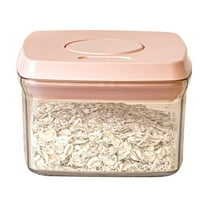 Plastic Food Storage Container with Airtight Locking Lid | Clear Kitchen Pantry Organizer for Dry Foods, Grains, Cereals & Snacks | 1 Piece
