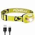 thumbnail image 3 of Foxelli Lampe Frontale LED Rechargeable USB-C – Super Lumineuse, Légère pour Course, Camping, Randonnée et Travail – Ajustement Confortable pour Adultes et Enfants, 3 of 4