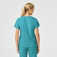 thumbnail image 2 of Wink W123 Women's Stylized V-Neck Scrub Top, Teal Blue, 3X Womens, 2 of 6