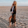 thumbnail image 4 of Idoravan Cardigans for Women Spring Women Lace Bohemian Beach Long Oversized Kimono Coat, 4 of 9