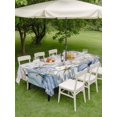 thumbnail image 3 of Outdoor Tablecloth with Umbrella Hole and Zipper, Blue Teal Fall Rectangle Table Cloth 60x84 Inch Waterproof Tablecloth, Thanksgiving Pumpkins Vintage Botanical Picnic Table Cover for Patio Camping, 3 of 7