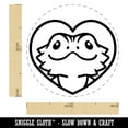 thumbnail image 2 of Bearded Dragon Lizard Inside of Heart Self-Inking Rubber Stamp Ink Stamper - Pink Ink - Medium 1 Inch, 2 of 7