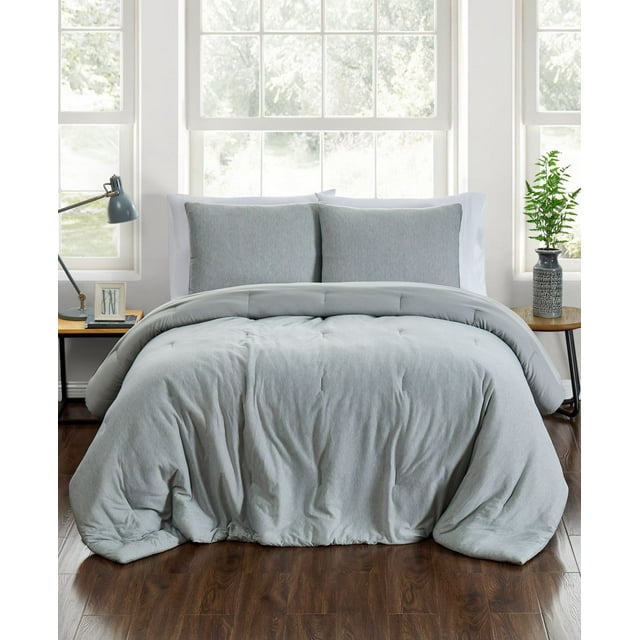 Pem America Jersey 2Pc. Twin/Twin XL Comforter Set Bedding Gray