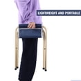 thumbnail image 6 of RedSwing Folding Camp Stools for Adults, Heavy Duty 300 lbs, 15" Tall Portable Backpacking Stool Seat, Blue, 2 Pack, 6 of 7