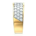 thumbnail image 4 of Wellingsale Ladies Solid 14k Yellow Gold Polished CZ Cubic Zirconia Pave Wedding Band - Size 5, 4 of 6