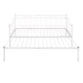 thumbnail image 3 of Metal Daybed with Trundle,Twin Size Daybed with Adjustable Pop Up Trundle,Extendable Sofa Bed with Heavy Duty Metal Slats Support,Twin Trundle Bed Daybed Frame for Bedroom Guest Room,White, 3 of 7
