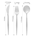 thumbnail image 2 of Balsa Circle 24 Silver Disposable Plastic Cutlery Spoon Fork Knife Set Wedding Party Catering, 2 of 8