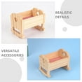 thumbnail image 4 of Cuna de muñecas en miniatura, pequeña cuna de madera para decoración de casa de muñecas, modelo de mueble realista para juegos infantiles y accesorios para casa de muñecas, 4 of 8