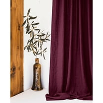 The Cozy Creations Set of 2 Rod Pocket Window Panels, 100% Cotton Curtain for Door ,Bedroom, Living Room and Kitchen, Thik Cotton Extra Long Blackout Curtains, Plum, 44" Wide x 78" Length