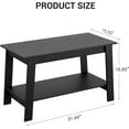 thumbnail image 2 of Industrial 2-Tier Coffee Table, 31.5" Narrow Storage Side Table with Rustic Finish for Living Room & Bedroom., 2 of 8