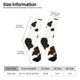 thumbnail image 2 of Rateoe Brown Cow for Women Casual Calf Socks - Cute Crew Socks - Thin Soft Above Ankle Socks Size 5-11, 2 of 6