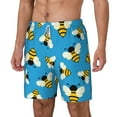thumbnail image 2 of Balery Flying Bees Mens Swim Trunks Swim Shorts for Men Quick Dry Inseam Beach Shorts with Compression Liner Pocket-Small, 2 of 9