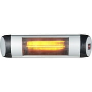 LifeSmart Infrared Quartz Wall Mounted Patio Heater with Remote Control | LED Display | 3 Heat Settings | 24H Timer | Outdoor Supplemental Heating for Patio, Porch, Backyard | PLB-1500R