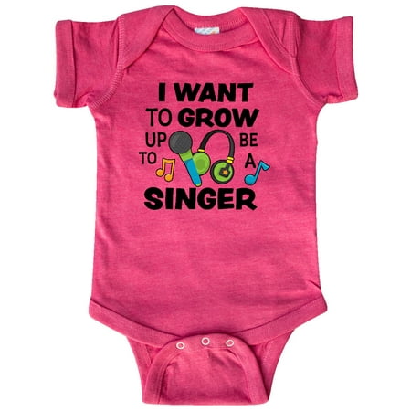 

Inktastic I Want To Grow Up To Be A Singer Gift Baby Boy or Baby Girl Bodysuit