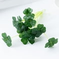 thumbnail image 3 of Planta verde artificial no marchita, llamativa, realista, anticaída, fondo decorativo, adorno de hierba de cuatro hojas, planta falsa, decoración del hogar., 3 of 7