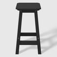 thumbnail image 2 of WestinTrends 24" HDPE Outdoor Patio Counter Height Backless Square Bar Stool, Black, 2 of 7