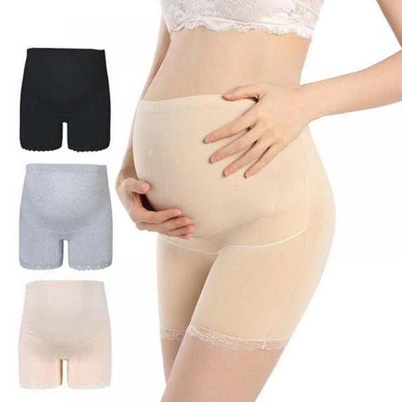 4PCS Women's Seamless Maternity Shapewear for Dresses Pregnancy Shorts Panties High Waist Mid-Thigh Underwear