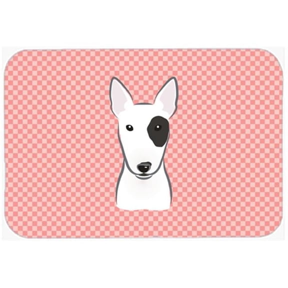 Checkerboard Design with Dog Mouse Pad, Hot Pad or Trivet