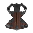 thumbnail image 4 of Lsque Vintage Wood Dog Harness, No-Pull Pet Harness with 2 Leash Clips, Adjustable Soft Padded Dog Vest with Easy Control Handle for Large Dogs-Medium, 4 of 9