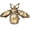 Champagne, variant on Bee Brooch Pin for Women Men – Crystal Rhinestone Honey Bee Animal Lapel Pin Vintage Gold Tone Fashion Jewelry Gift for Hat, Suit, Dress, Bag
