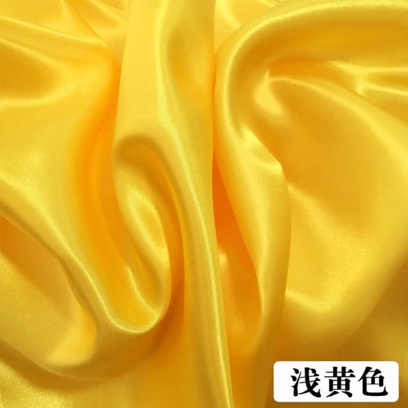 XmhyTop-A Light Yellow Satin Fabric 100*150cm 1 Piece Polyester Wedding Fabric for Dresses, DIY Fabric for Crafts, Craft Fabric for Sewing Soft Satin Ideal for Bridal Gowns Handmade Projects