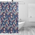 thumbnail image 2 of FREEAMG Shower Curtains Vintage Flower Curtain，Waterproof Fabric Decor Shower Curtains for Bathroom Set with 12 Hooks, 66"x 72", 2 of 6