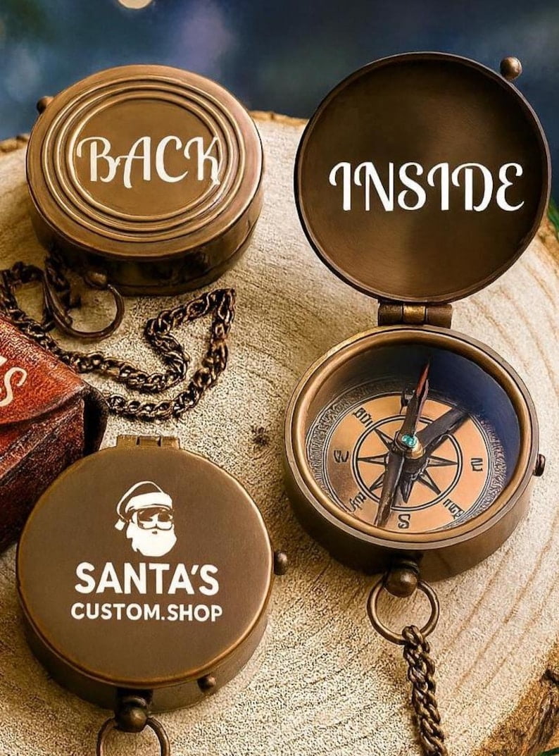 COMPASS, Customized Compass, Personalized Compass, Engraved Compass, Custom Compass, Functional Compass, Christmas Gift, Anniversary Gift