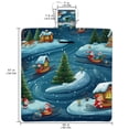 thumbnail image 2 of Christmas Canvas Beach Blanket - Waterproof Picnic Mat for Outdoor Camping & Beach - Large Size, Sand Proof, Portable & Lightweight - Ideal for Family Gatherings & Beach Parties - 200x150cm, 2 of 6