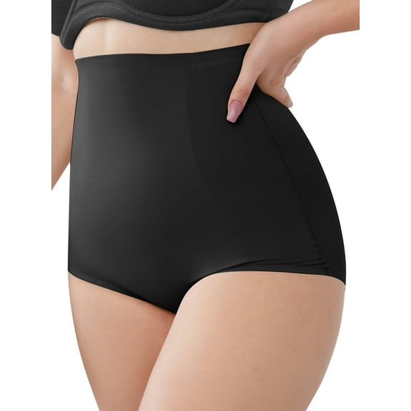 LELINTA Women High Waist Thong Shapewear Waist Trainer Butt Lifter Seamless Butt Hip Buttock Underwear Hip Enhancer Shaper Briefs Panties S-XXL,Black