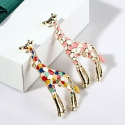 Visland Fashion Giraffe Colorful Enamel Brooch Pin Collar Badge Clothes Jewelry Decor
