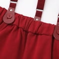 thumbnail image 4 of WUANDIXFA Baby Boy Christmas Outfit Long Sleeve Shirts Pants and Hat Holiday Party Cute Print Fall Winter Clothes,Red,6-9 Months, 4 of 6