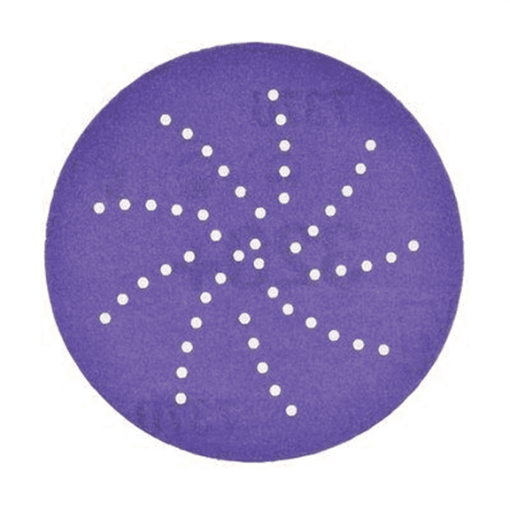 3M Cubitron II 31462 737U Series Multi-Hole Clean Sanding Abrasive Disc, 3 in Dia, 240  Grit, Hook and Loop, Purple