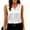 c01White, variant on JGGSPWM Women's Sleeveless Satin Shirts Dressy Loose V Neck Office Blouse Trendy Summer Ladies Business Casual Tank Tops Red M