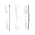 thumbnail image 3 of MEIBUTYUP White Disposable Plastic Cutlery Set, Multipurpose Knives for Parties, Picnics, Events, and Everyday Use, 3 of 6