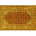 thumbnail image 1 of Ahgly Company Machine Washable Indoor Rectangle Persian Yellow Traditional Area Rugs, 8' x 10', 1 of 4