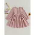 thumbnail image 4 of GXFC Baby Girls Fall Princess Dress Clothes 3T 4T 5T 6T 7T Infant Girls Long Sleeve Ruffle A-line Dress Spring Autumn Clothing for Newborn Girls, 4 of 7