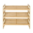 thumbnail image 4 of (2 pack) Better Homes & Gardens Bamboo 3-Tier Shoe Rack, Holds 9 Pairs, 4 of 13