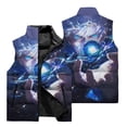 thumbnail image 2 of Chaqueta sin mangas con cremallera y bolsillo con cuello alto de nuevo estilo, estampado 3D Jujutsu Kaisen, chaleco deportivo para viajes al aire libre a prueba de viento, 2 of 5